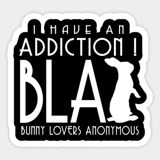 Bunny Lovers Anonymous Addiction 2 - Light on Dark Sticker